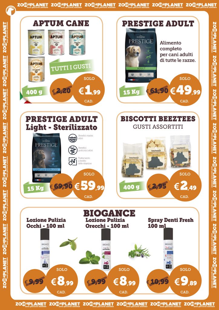 Promozioni per animali